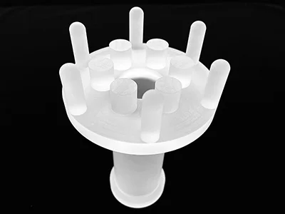 Piezas de cuarzo y vidrio mecanizadas por CNC